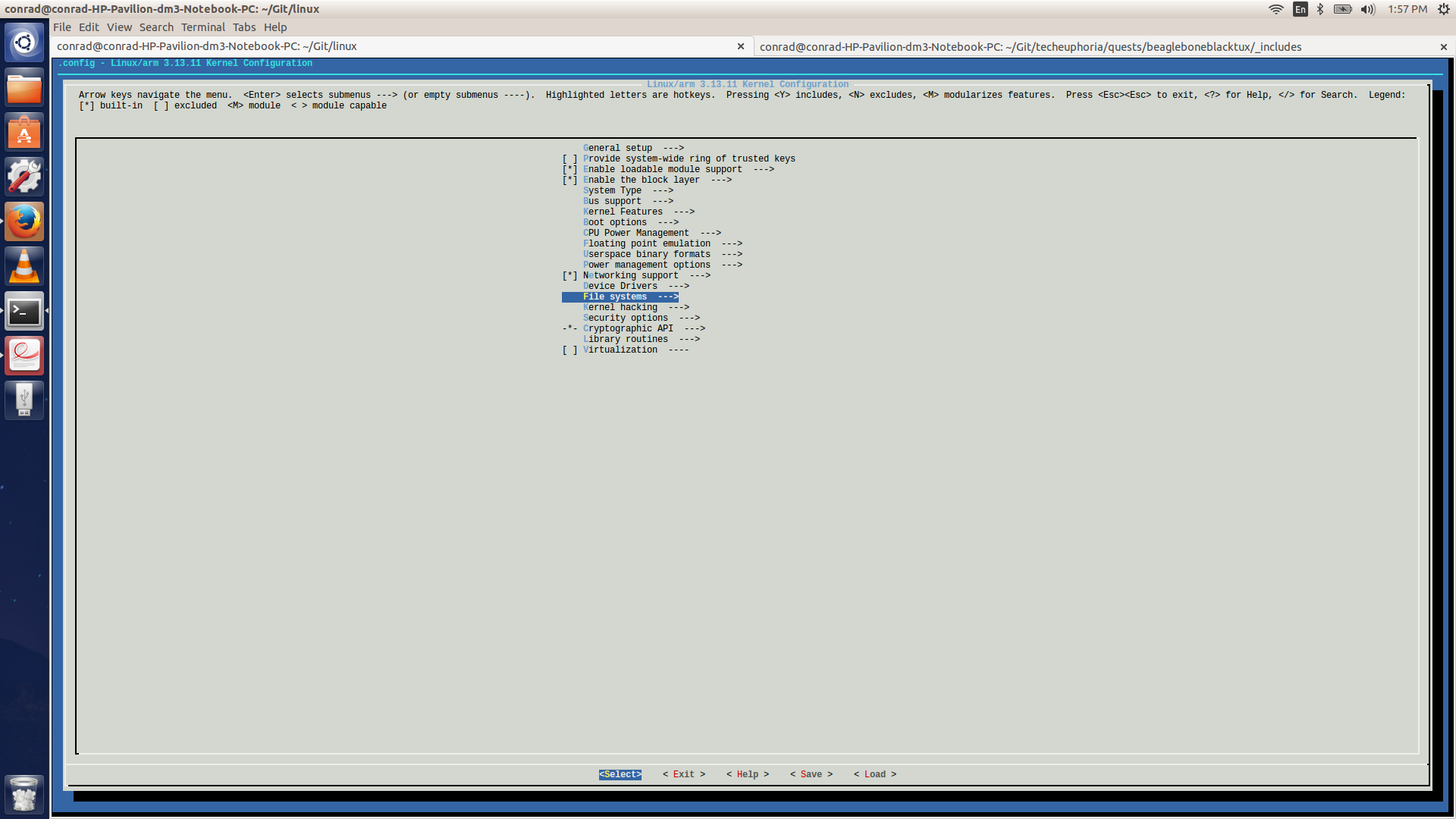 beagleboneblacktux config root nfs filesystems select